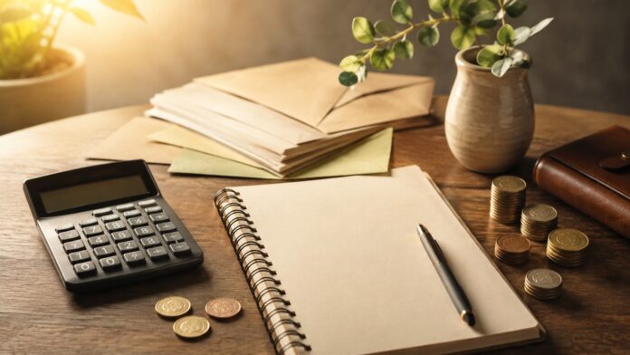Imagine generata cu AI pentru articolul: Cum iti organizezi bugetul lunar: metoda simpla pentru cheltuieli, economii si control