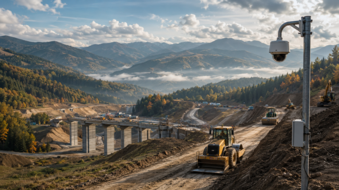 Autostrada Unirii A8: lotul Joseni-Ditrau poate fi urmarit in timp real pe camerele de santier