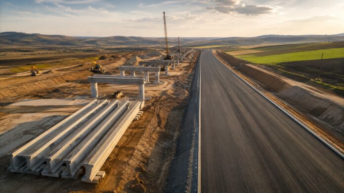 Imagine ChatGPT pentru articolul: Autostrada A7 Bacau – Pascani: UMB a ajuns la un stadiu de 62% pe lotul 1