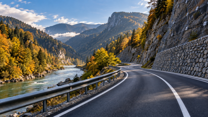 Lucrările de siguranță de pe DN7, Valea Oltului, au ajuns la 84%: ce trebuie urmărit pentru trafic