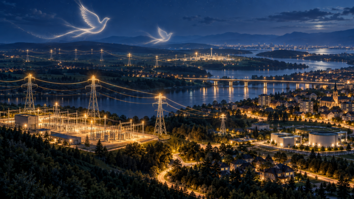 Ilustrație despre infrastructura energetică și un posibil armistițiu între Rusia și Ucraina