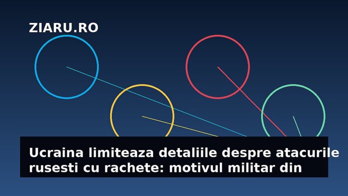 Ucraina limiteaza detaliile despre atacurile rusesti cu rachete: motivul militar din spatele deciziei